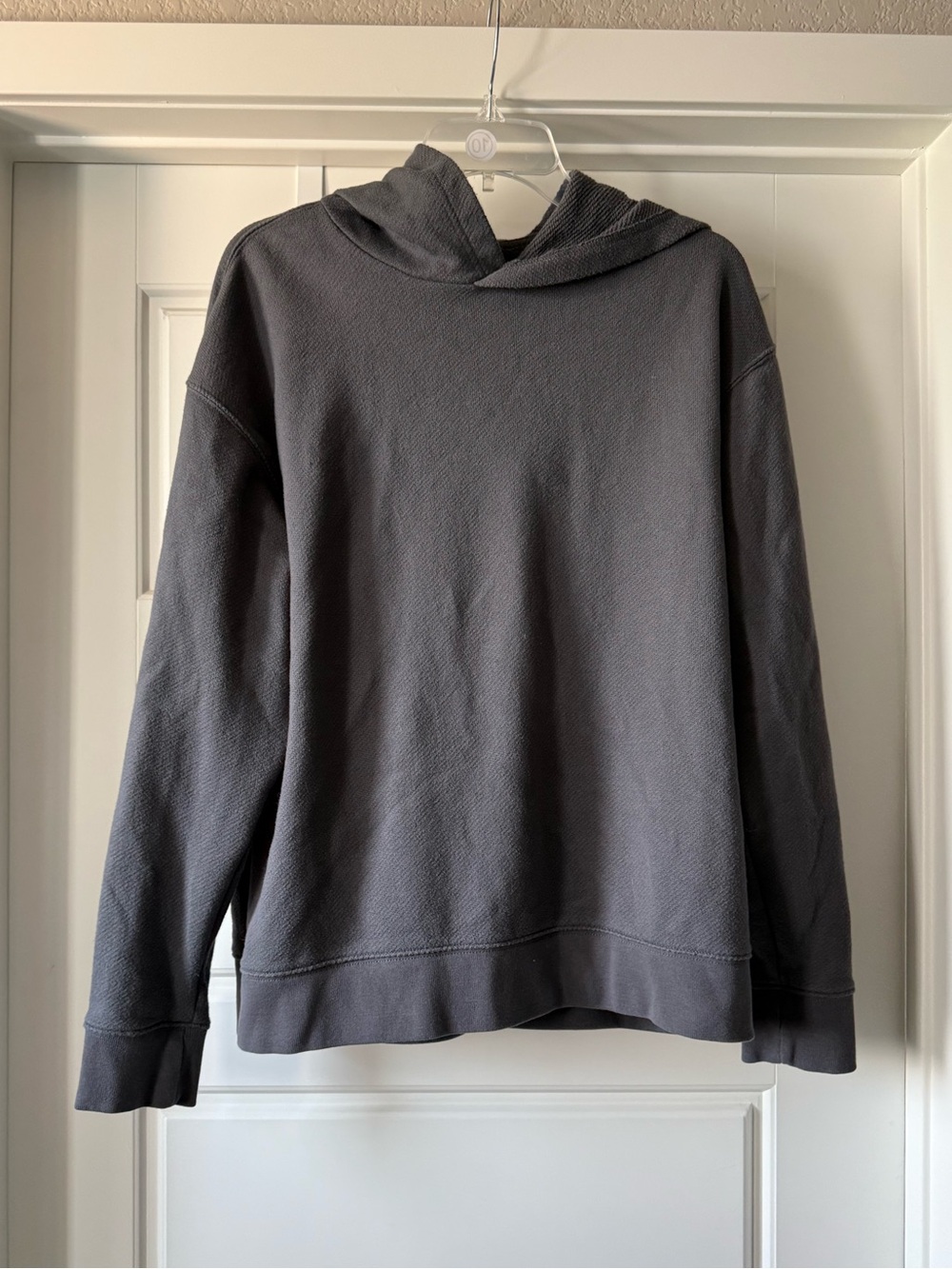 Gap Men's Gray Textured Hoodie Pullover Sweatshirt - Picture 5 of 12